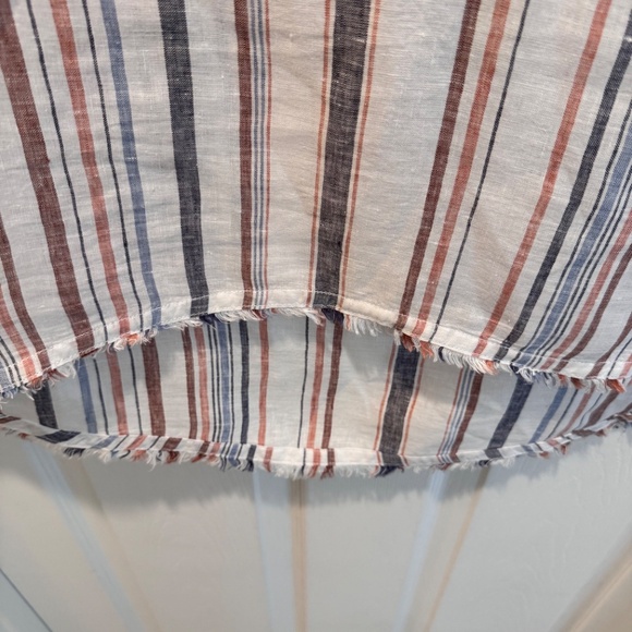 Woman's Linen Striped Tank Top, Size 16, Garnet Hill - Picture 4 of 10